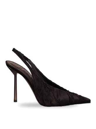 Le Silla Slingback Clevage Crinkled Fabric