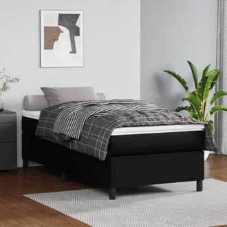 vidaXL Estructura De Cama Sin Colch&oacute;n Cuero Sint&eacute;tico Negro 90x190 Cm Vidaxl
