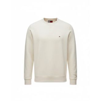 Tommy Hilfiger Hoodies & sweatvesten, Heren, Beige, XL, Katoen, Klassiek sweatshirt van geborsteld fleece