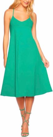 Susana Monaco Racer Back Tank Midi Dress In Nettle