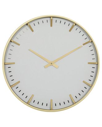 CosmoLiving by Cosmopolitan Cosmoliving By Cosmopolitan Gold Glass Wall Clock With Gold Accents