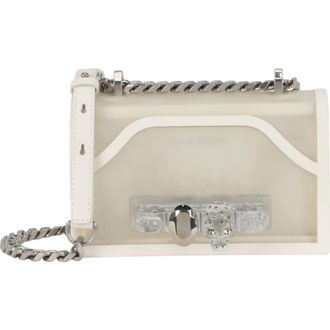 McQ by Alexander McQueen Mini Jeweled Shoulder Bag in White at Nordstrom Rack