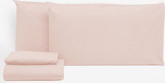 Creole Siena Double Duvet Cover Set - No Iron, Mauve