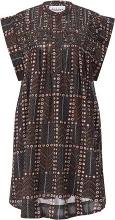 Isabel Marant Midi Jurk - Dames - Korte kleedjes - Veelkleurig - 2XS - Katoen - Kleedjes