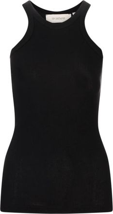 Sportmax Tops, Dames, Zwart, M, Katoen, Canotta