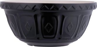 Mason Cash Color Mix Black Size 12 Mixing Bowl, 4.25 Quart