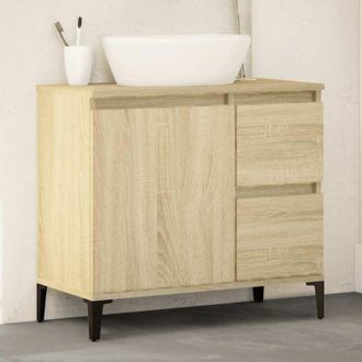 vidaXL Armadietto da Bagno Rovere Sonoma 65x33x60 cm Legno Multistrato - Vidaxl