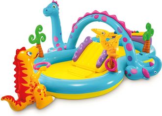 Intex Piscina Hinchable Tobogan Dinoland 302 X 229 X 112 Cm - 57135