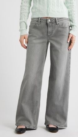 BP. Low Rise Baggy Wide Leg Jeans in Century Grey at Nordstrom, Size 24