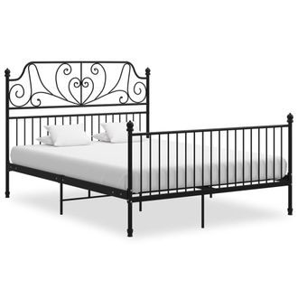 Berkfield Home Bed Frame Black Metal 140x200 cm