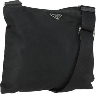 Prada Pre-owned Nylon Cross Body Tas - Dames - Vintage Schoudertas - Zwart - ONE Size - Nylon - Vintage