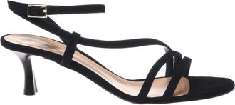 Baldinini Suede High Heel Sandal - Dames - Sandalen met hakken - Zwart - 38 EU - Leer - Schoenen