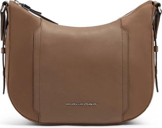 Piquadro Tassen, Dames, Bruin, ONE Size, Katoen, Schoudertas voor i Pad Mini