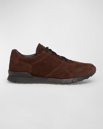 Kiton Mens Vlaz Suede Trek Sneakers