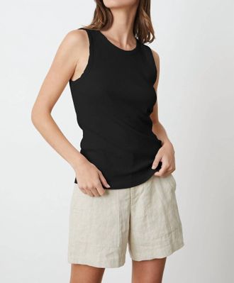 Velvet Maxie Tank Top In Black