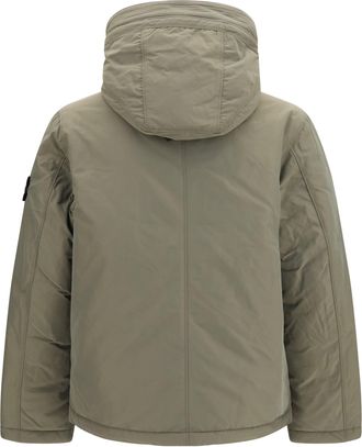 Stone Island Mens Padded Micro Twill Jacket Military Green