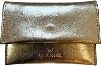IL BISONTE Womens Anna Card Case Wallet In Platinum