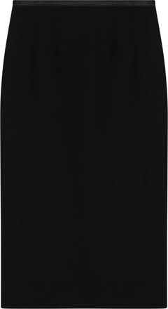 Dolce & Gabbana Zwarte rokken met wol en zijde - Dames - Midirokken - Zwart - M - Wol - Rokken