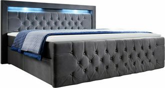 Mirjan24 Mobilier1 - Cama Continental Nashville 131, Continental, Doble, 160x200, Tapiz, Somieres, 180x220x115cm, Led