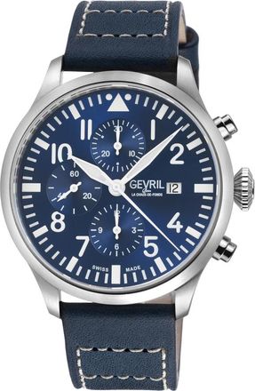Gevril Group Vaughn Chronograph Automatic ETA 7750 Blue Dial Mens Watch 47101-1