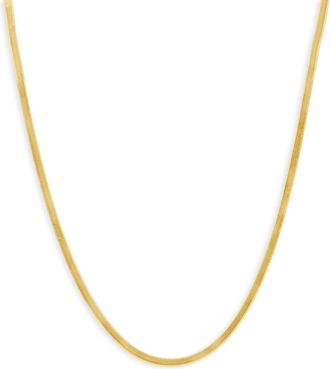 Pompeii3 14k Yellow Gold 3.2MM Herringbone Necklace Womens 18 Chain