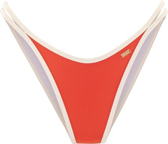 Copenhagen Bikini-Hose COPENHAGEN STUDIOS Emma, Damen, Gr. 34, N-Gr, orange (blutorange), Recycling-Polyamid, Badehosen Bikini-Hose, mit Kontrastdetails