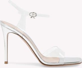 Gianvito Rossi Cher Sandal in Metallic Silver Tpu at Nordstrom, Size 40.5
