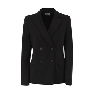 Max Mara Dames, Jassen, Zwart, Maat: L Jersey
