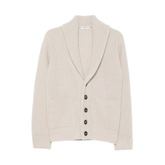 KANGRA Cardigan a coste con zip - - Knitwear - Uomo - Beige - XL