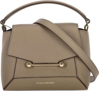 Strathberry Tassen, Dames, Bruin, ONE Size, Taupe Bruine Omslag Top Handtas