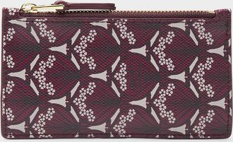 Liberty Womens Iphis burgundy zippered card case Made with Liberty Fabric