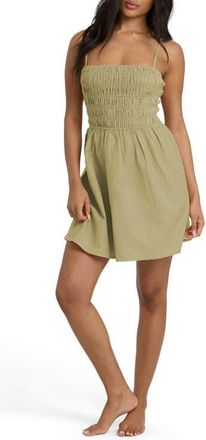 Billabong Suns Out Fit & Flare Minidress in Cactus at Nordstrom, Size X-Large