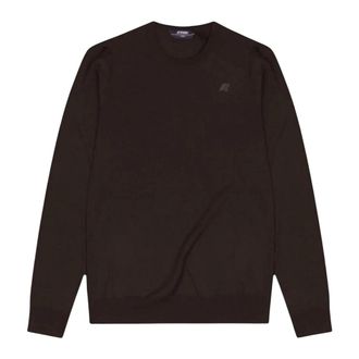 K-Way Round-neck Knitwear, male, Brown, 3XL, Sebastien Merino Pullover