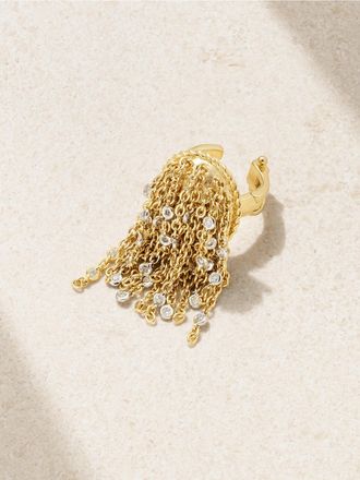 Yvonne Léon Ear Cuff In Oro 18 Carati Con Diamanti