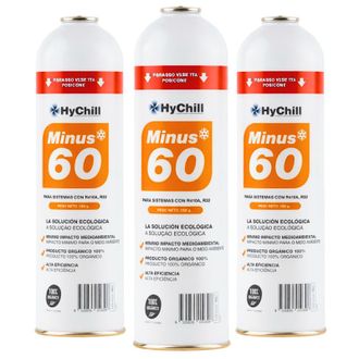 OEM Pack 3 Minus 60 350g Sustituto Org&aacute;nico R410a R32 Gas Ecol&oacute;gico Profesional Para Climatizaci&oacute;n Y Refrigeraci&oacute;n