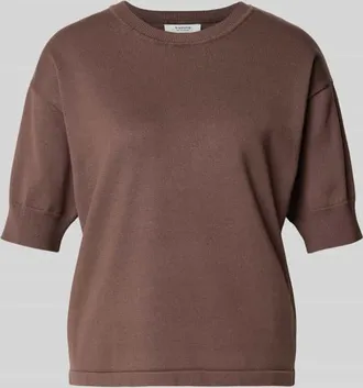 b.young Strickshirt mit Rundhalsausschnitt Modell morla in Dunkelbraun, Gr&ouml;&szlig;e XXL