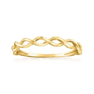 Canaria Canaria Italian 10kt Yellow Gold Braided Ring