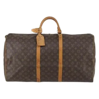 Louis Vuitton Pre-owned Weekend Bags, unisex, Brown, Size: ONE SIZE Pre-owned Canvas Weekend Bag