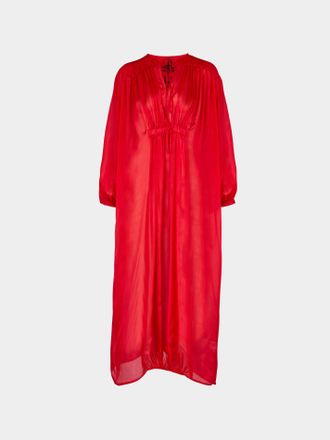 Les Vacances d'Irina The Hazy Nipple Silk Long Dress One Size