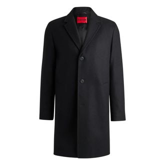 HUGO BOSS Stijlvolle Jas - Heren - Mantel - Zwart - M - Jassen