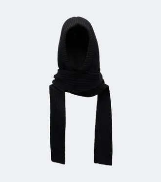 Moncler Ribbed-knit wool and cashmere hood