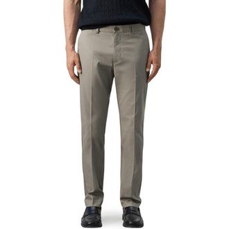 Mango Slim Fit Flat Front Cotton Twill Pants in Beige at Nordstrom, Size 32