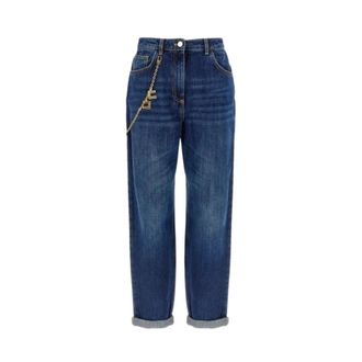 Elisabetta Franchi Dames, Jeans, Blauw, Maat: W29 Katoen