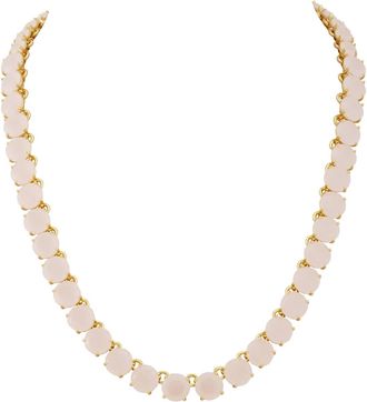 Les N&eacute;r&eacute;ides La Diamantine Pink Round Stones Choker Necklace