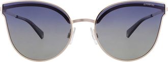 Polaroid Polarized Blue Gradient Cat Eye Ladies Sunglasses PLD 4056/S 0LKS/Z7 58
