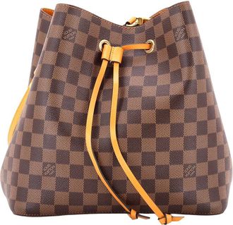 Louis Vuitton Brown Damier & Leather Neonoe Mm (Authentic Pre-Loved)