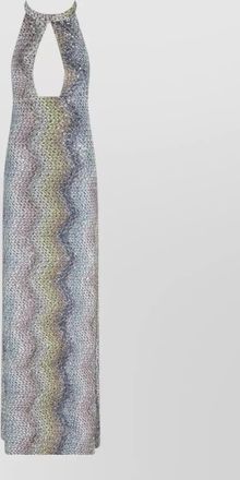 Missoni caperdoni sequin halterneck lame long dress