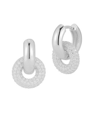 Chloe and Madison Chloe And Madison Silver Cz Drop Earrings