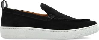 Lanvin topstitched pull-tab sneakers - men - Bos Taurus/Suede/Rubber - 40 - Black
