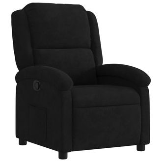 vidaXL Sill&oacute;n Reclinable De Terciopelo Negro Vidaxl